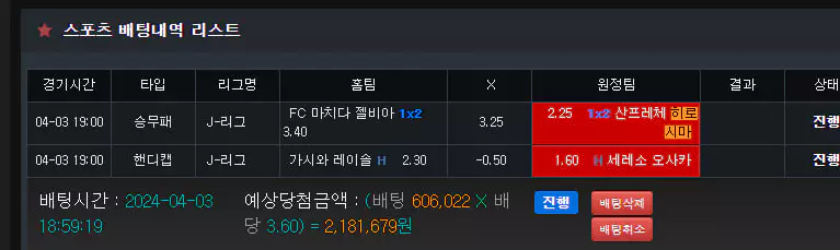 50만원을 숭례문 먹튀사이트에 입금을한후 스포츠토토를 배팅을한 증거자료